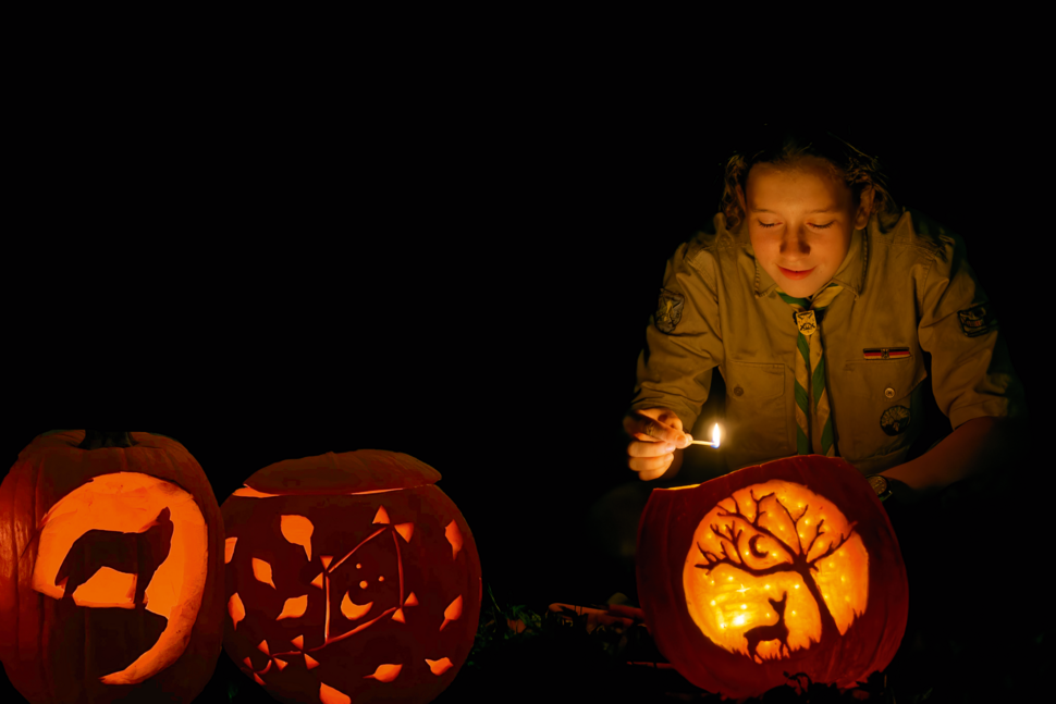 Kürbis schnitzen, tolle Aktion