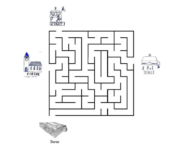 Das Labyrinth Schatzkarte mit Labyrinth